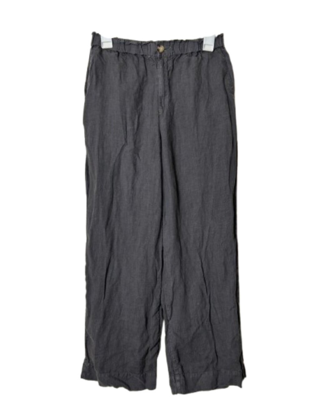 Faherty gray monterey 100% linen wide leg pants women's XS